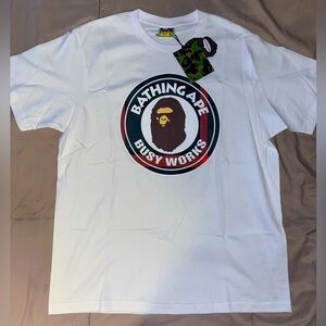 Men’s XL BAPE Check Busy Works Short Sleeve Graphic T-Shirt NWT